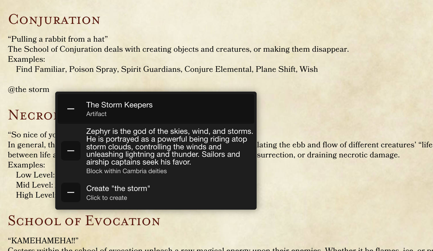 FeyNote Linked Content